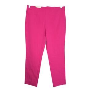 A New Day Pants Womens 12 Pink Skinny Ankle High Rise Bi-Stretch Fitted Career